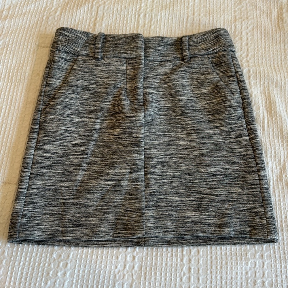 Gray cotton mini skirt